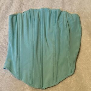 Teal Zip Corset top